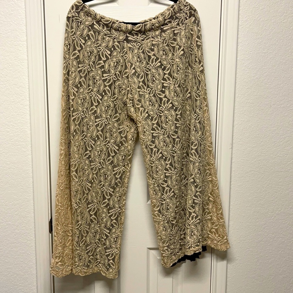 Boutique brand 2XL brown/cream overlay pants
